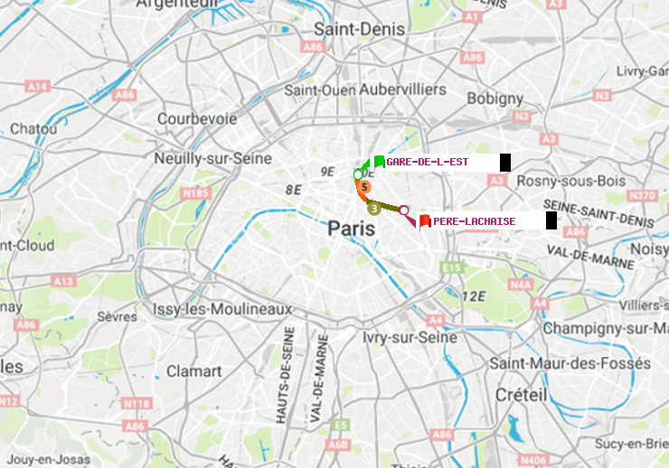 plan itinéraire ratp de Gare de l