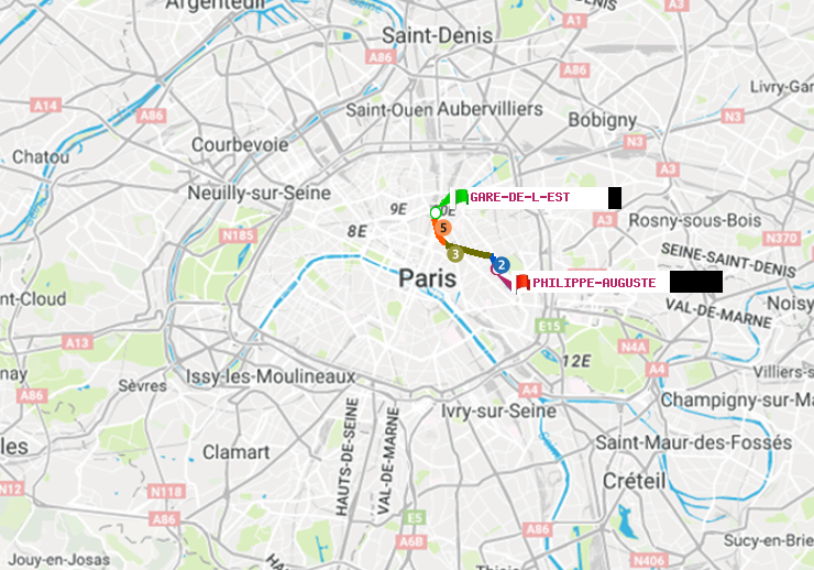 plan itinéraire ratp de Gare de l