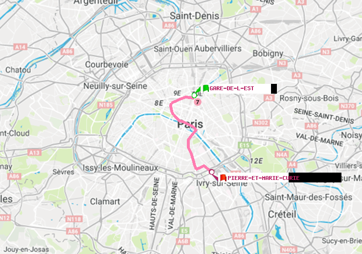 plan itinéraire ratp de Gare de l