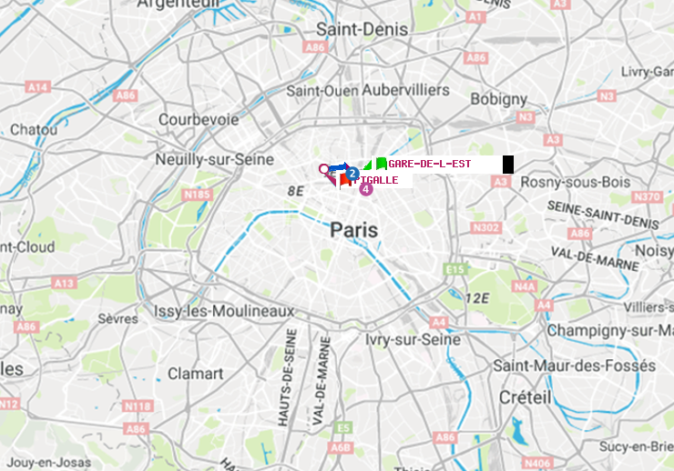 plan itinéraire ratp de Gare de l