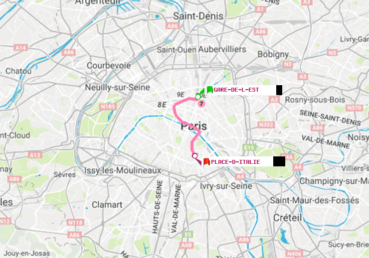 plan itinéraire ratp de Gare de l