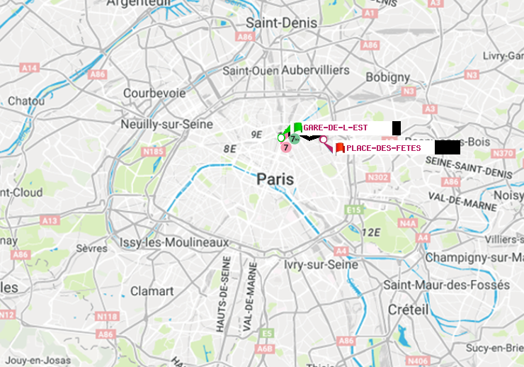 plan itinéraire ratp de Gare de l