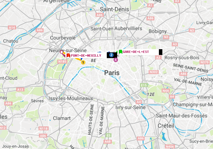 plan itinéraire ratp de Gare de l