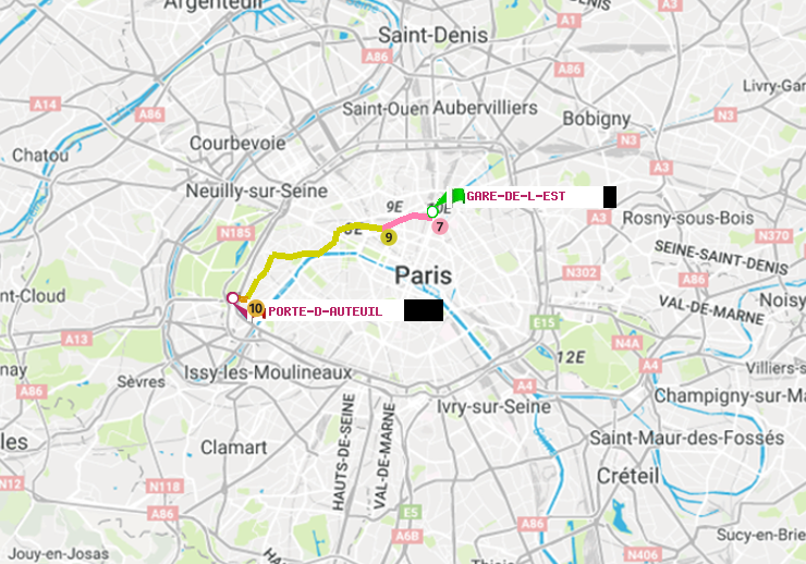 plan itinéraire ratp de Gare de l