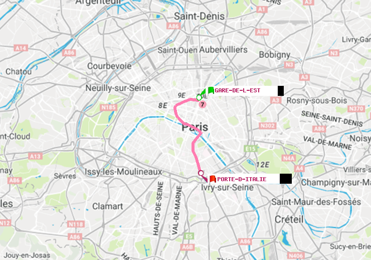 plan itinéraire ratp de Gare de l