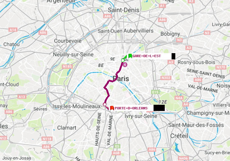 plan itinéraire ratp de Gare de l