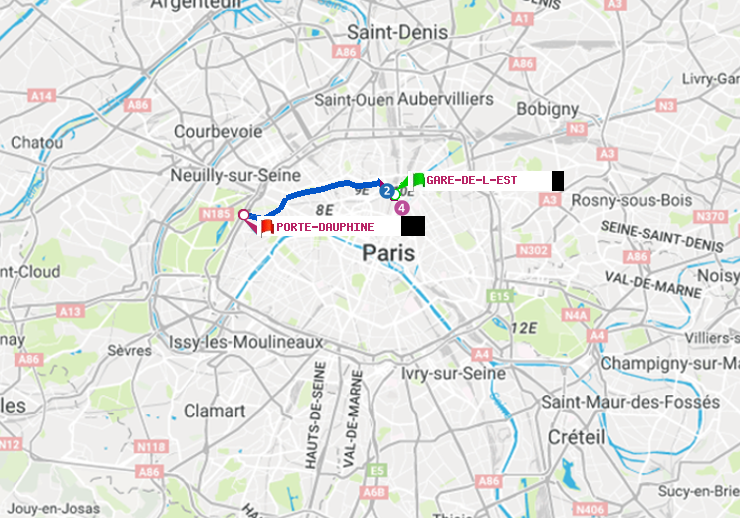 plan itinéraire ratp de Gare de l