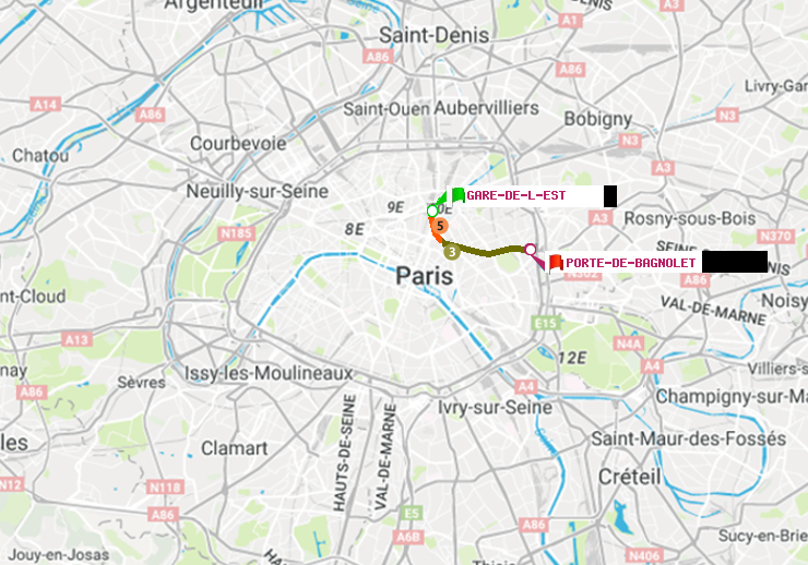 plan itinéraire ratp de Gare de l