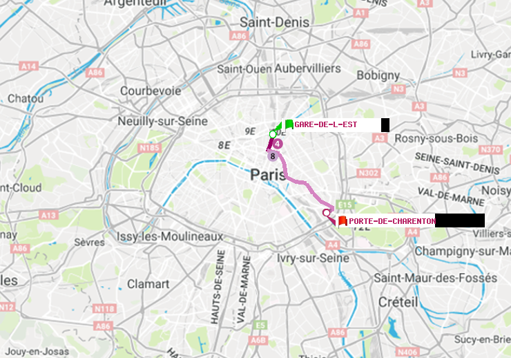 plan itinéraire ratp de Gare de l