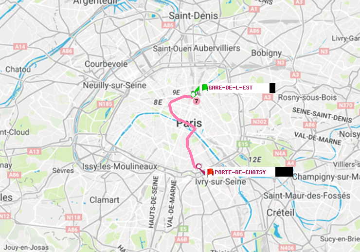 plan itinéraire ratp de Gare de l