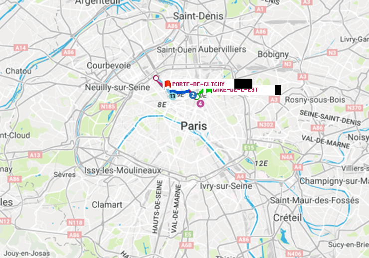 plan itinéraire ratp de Gare de l