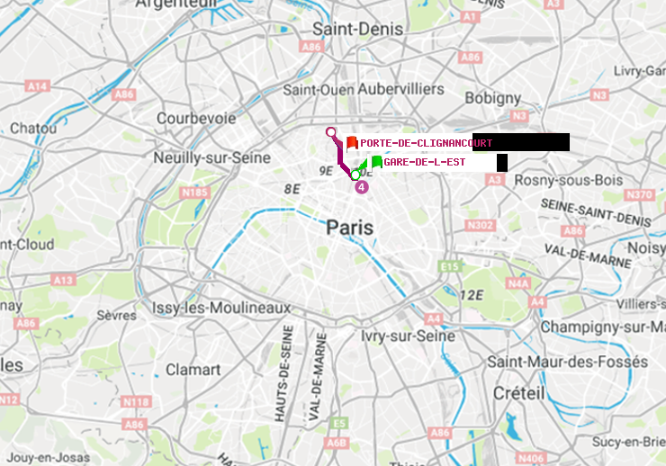 plan itinéraire ratp de Gare de l