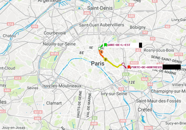plan itinéraire ratp de Gare de l