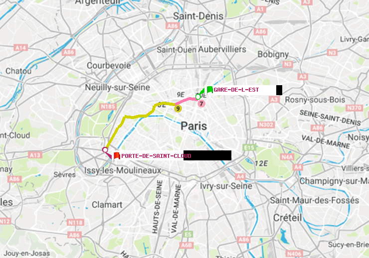 plan itinéraire ratp de Gare de l