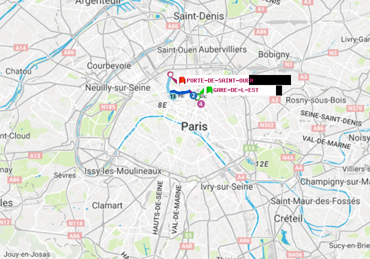plan itinéraire ratp de Gare de l