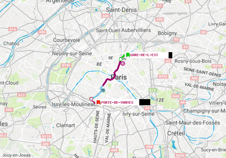 plan itinéraire ratp de Gare de l