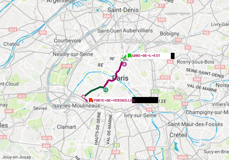 plan itinéraire ratp de Gare de l