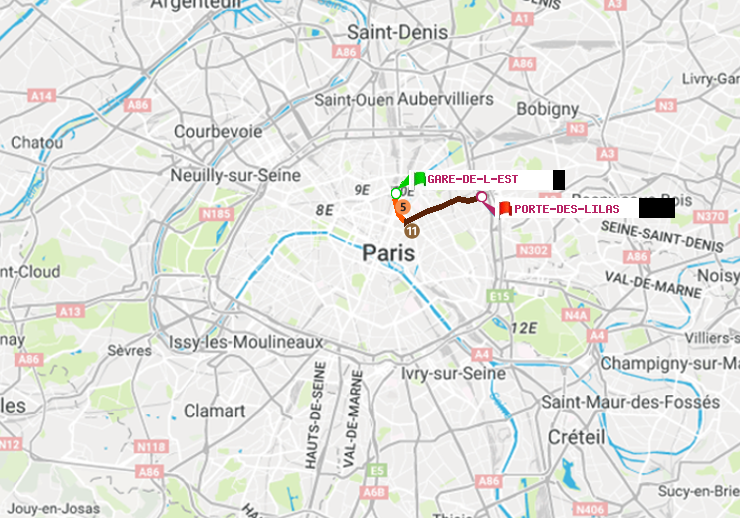 plan itinéraire ratp de Gare de l