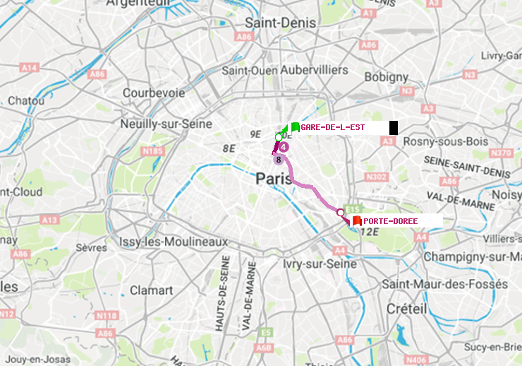 plan itinéraire ratp de Gare de l