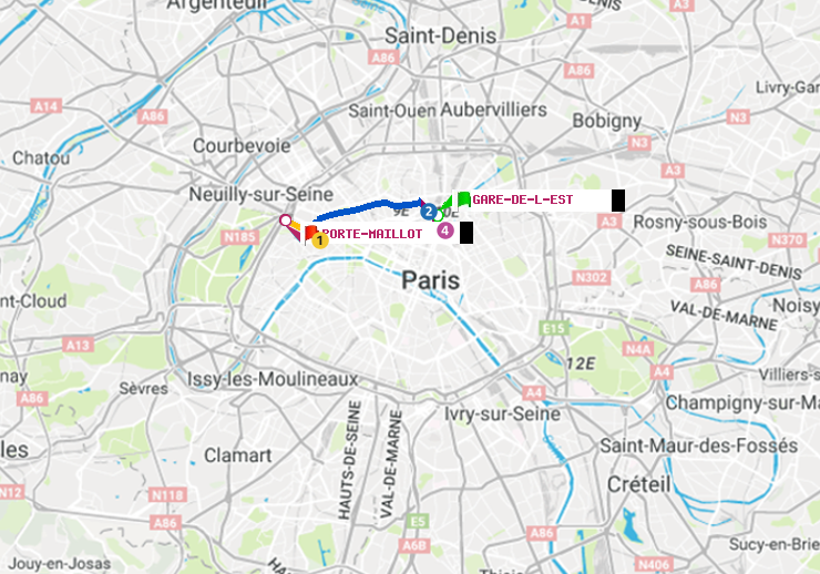 plan itinéraire ratp de Gare de l