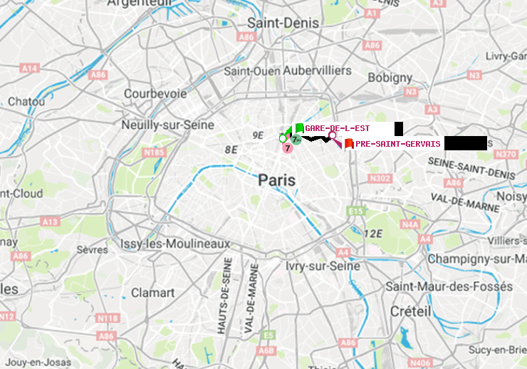 plan itinéraire ratp de Gare de l