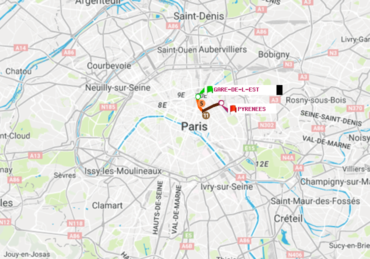 plan itinéraire ratp de Gare de l