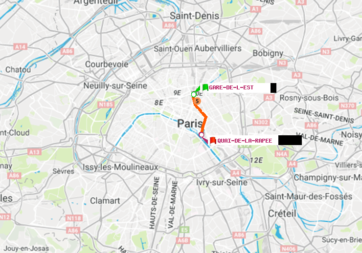 plan itinéraire ratp de Gare de l