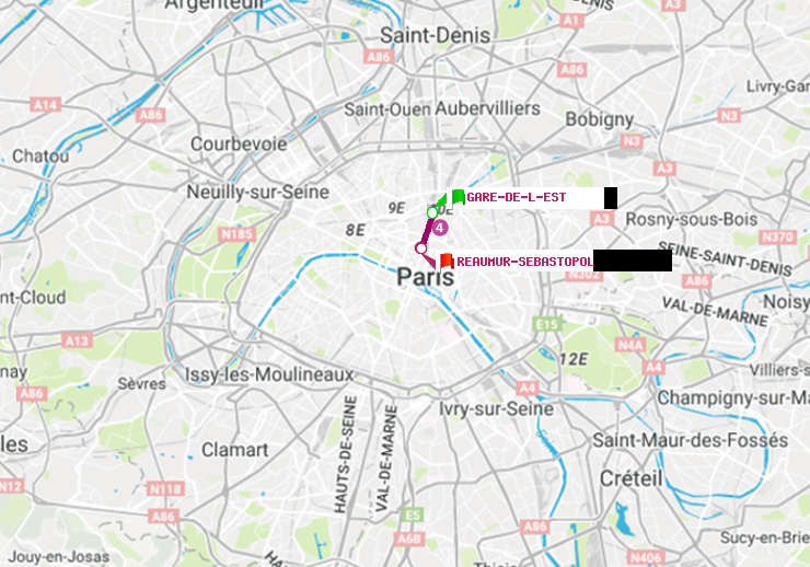 plan itinéraire ratp de Gare de l