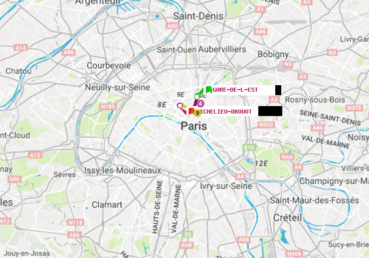 plan itinéraire ratp de Gare de l