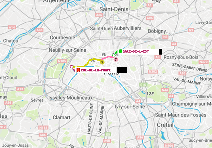 plan itinéraire ratp de Gare de l