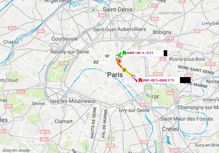 plan itinéraire ratp de Gare de l