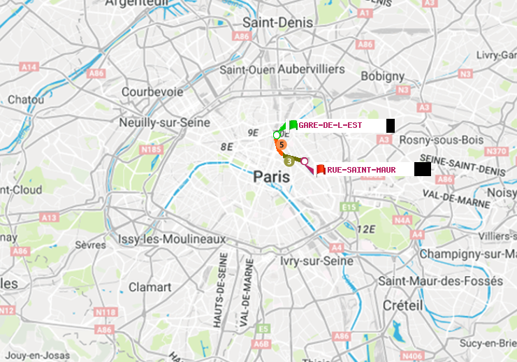 plan itinéraire ratp de Gare de l