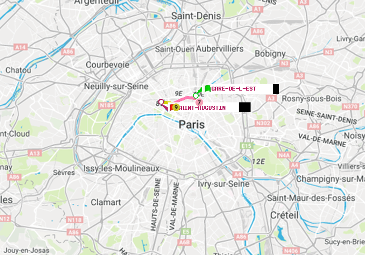 plan itinéraire ratp de Gare de l