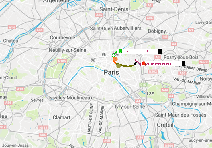 plan itinéraire ratp de Gare de l