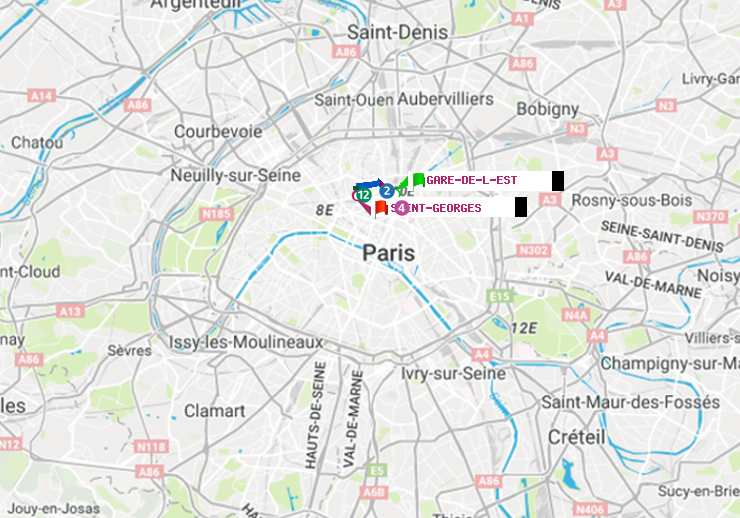 plan itinéraire ratp de Gare de l