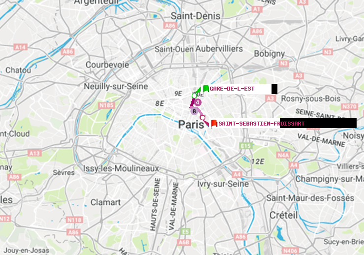 plan itinéraire ratp de Gare de l