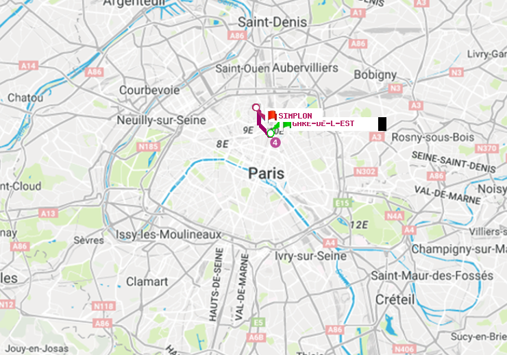 plan itinéraire ratp de Gare de l