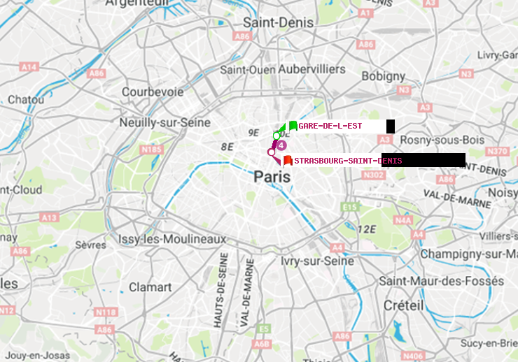 plan itinéraire ratp de Gare de l