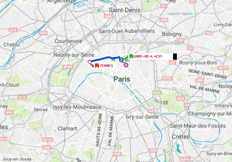 plan itinéraire ratp de Gare de l