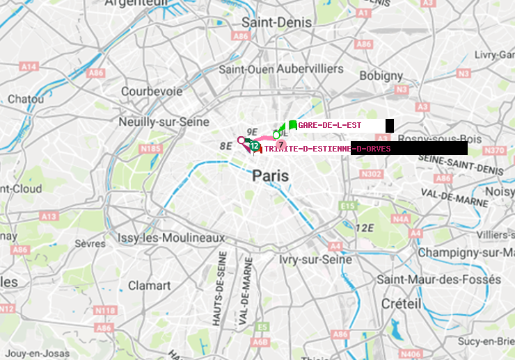 plan itinéraire ratp de Gare de l