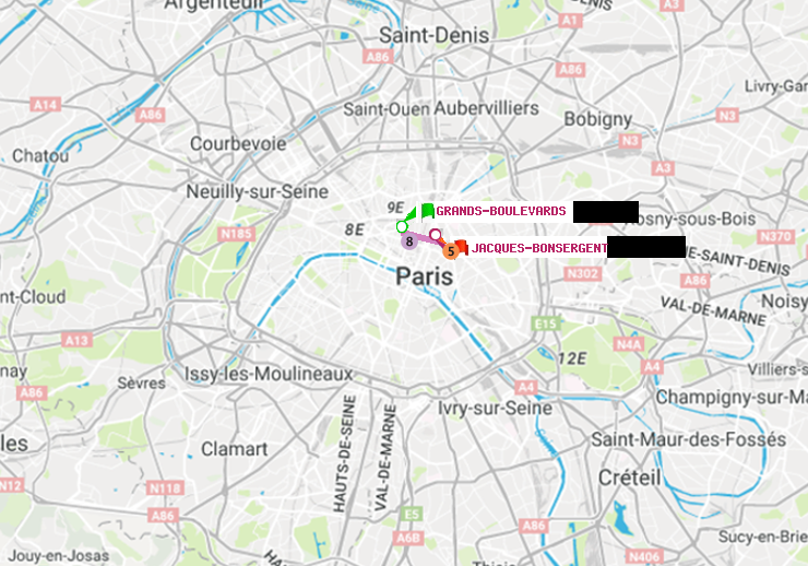 plan itinéraire ratp de Grands Boulevards à Jacques-Bonsergent
