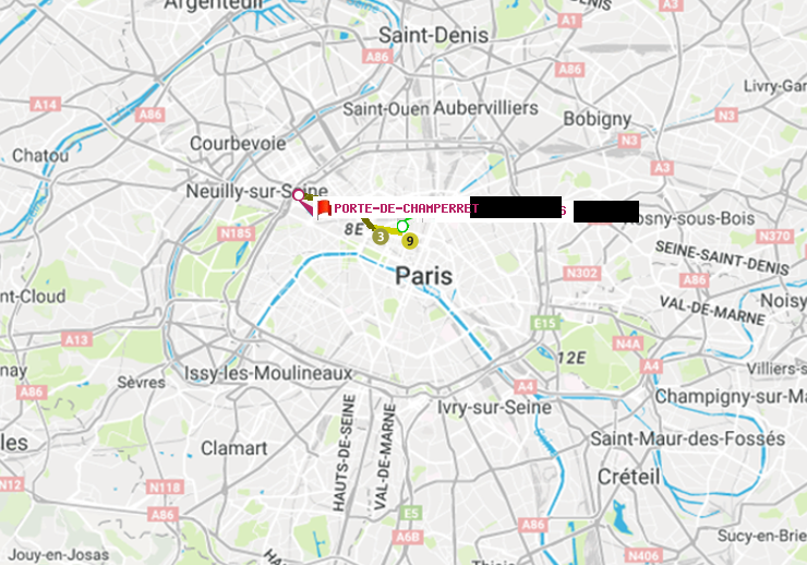 plan itinéraire ratp de Grands Boulevards à Porte de Champerret