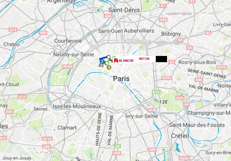 plan itinéraire ratp de Havre-Caumartin à Blanche