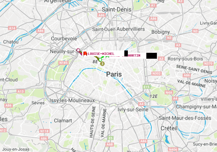 plan itinéraire ratp de Havre-Caumartin à Louise Michel