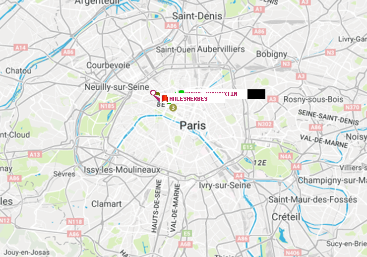plan itinéraire ratp de Havre-Caumartin à Malesherbes