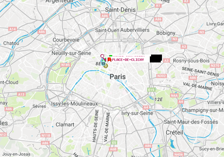 plan itinéraire ratp de Havre-Caumartin à Place de Clichy