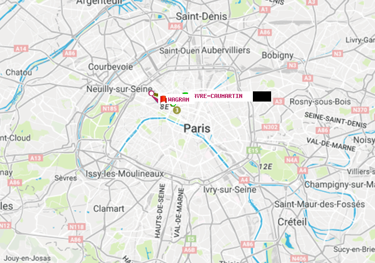 plan itinéraire ratp de Havre-Caumartin à Wagram
