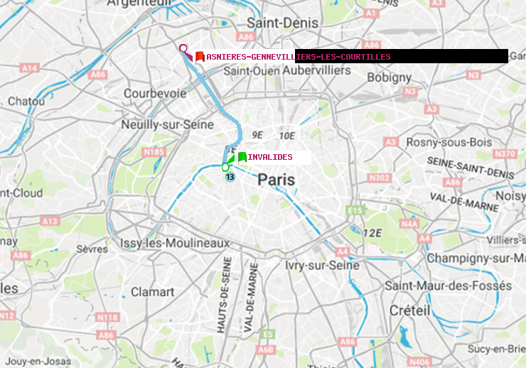 plan itinéraire ratp de Invalides à Asnieres-Gennevilliers Les Courtilles