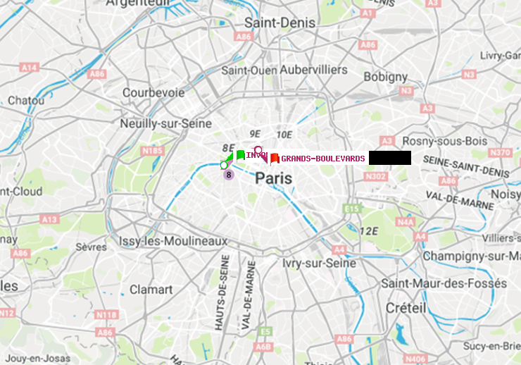plan itinéraire ratp de Invalides à Grands Boulevards