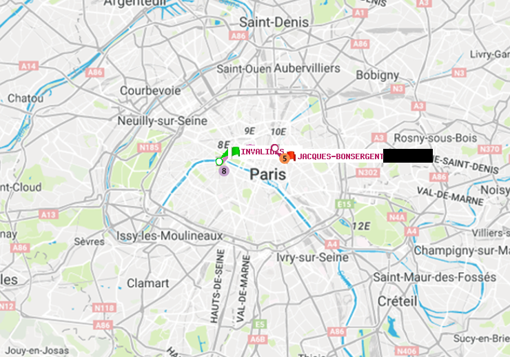 plan itinéraire ratp de Invalides à Jacques-Bonsergent
